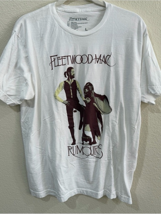 Fleetwood Mac Other - Fleetwood Mac White 'Rumours' Graphic T-Shirt size L